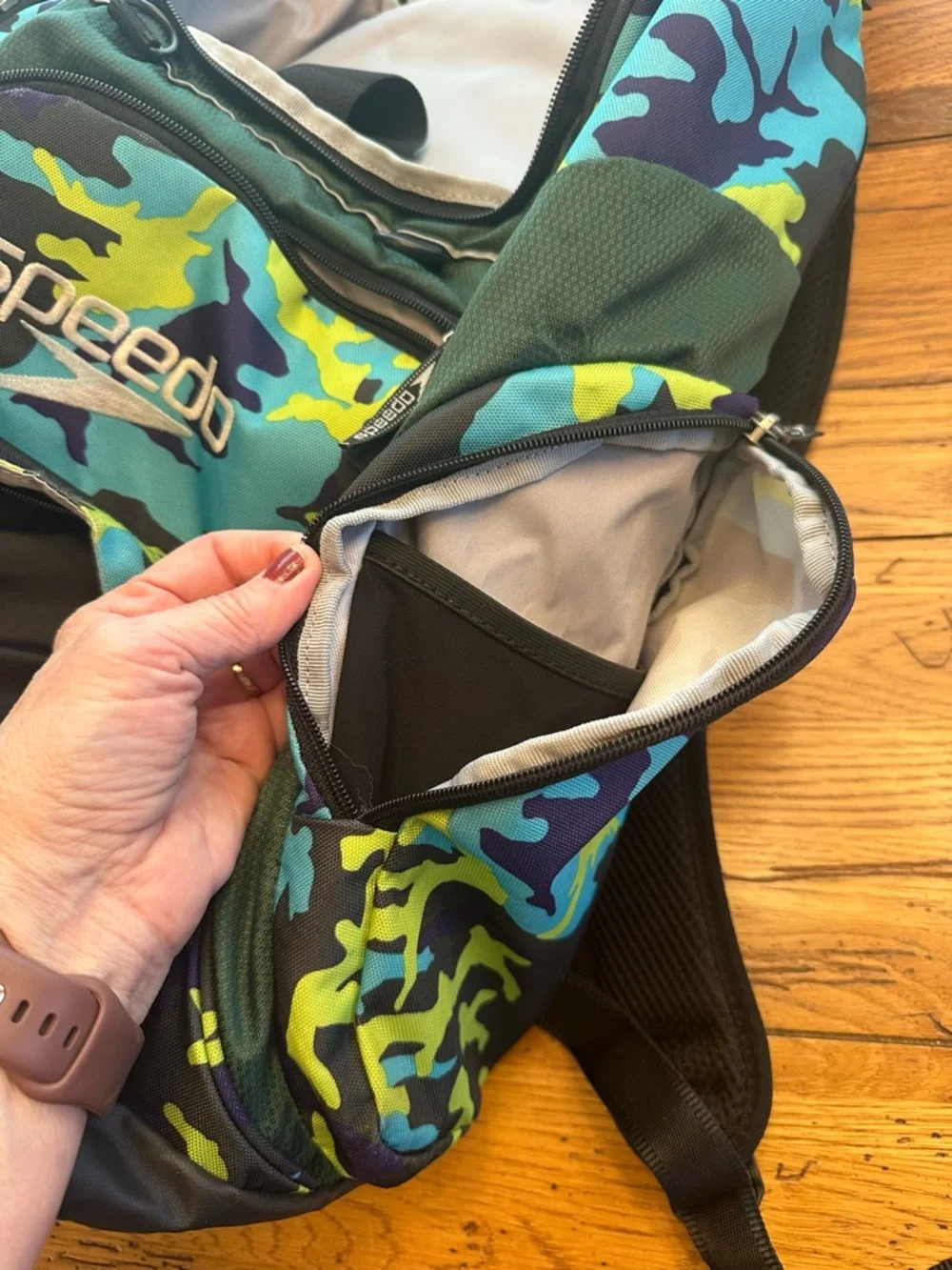 SPEEDO Teamster 35L Padded Laptop Backpack Multicolored  Camouflage Print